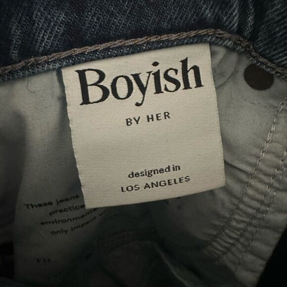 Boyish The Charley Wide Leg Jeans In Greed Rigid Fit High Waist Denim Size 32 - Picture 8 of 11